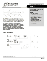 PE9702-01 datasheet: 3.0 GHz integer-N PLL for RAD-hard applications PE9702-01