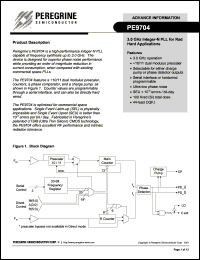 PE9704-11 datasheet: 3.0 GHz integer-N PLL for RAD-hard applications PE9704-11