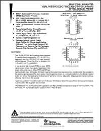 SN74LVC74APWR datasheet:  DUAL POSITIVE-EDGE-TRIGGERED D-TYPE FLIP-FLOPS WITH CLEAR AND PRESET SN74LVC74APWR