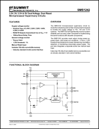 SMS1242S-E datasheet: dual voltage, dual reset microprocessor supervisory circuit SMS1242S-E