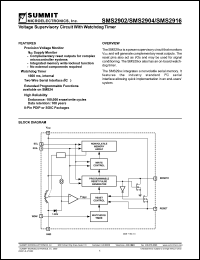 SMS2902PA datasheet: Voltage supervisory circuit with watchdog timer SMS2902PA