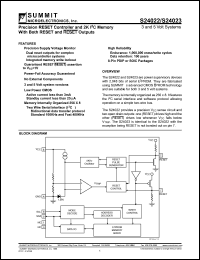 S24022P-B datasheet: Precision RESET controller and 2K I2C memory with both RESET and non-RESET outputs S24022P-B