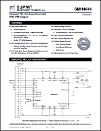 SMH4044F datasheet: Compact PCI hot swap controller with IPMI support SMH4044F