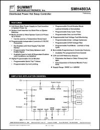 SMH4803AS datasheet: Distributed power hot swap controller SMH4803AS