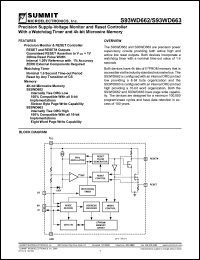 S93WD662P-2.7 datasheet: Precision supply-voltage monitor and reset controller with a watchdog timer and 4k-bit microwire memory S93WD662P-2.7