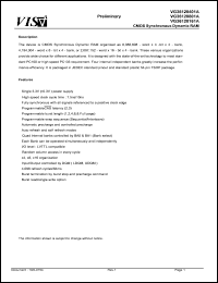 VG36128161A datasheet: CMOS synchronous dynamic RAM VG36128161A