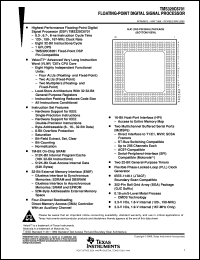 TMS320C6701GJC150 datasheet:  FLOATING-POINT DIGITAL SIGNAL PROCESSOR TMS320C6701GJC150