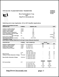 2N2904A datasheet: PNP silicon planar switching transistor 2N2904A