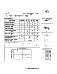 2N3772 datasheet: 60V NPN silicon power transistor 2N3772