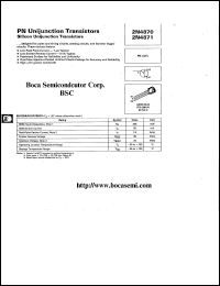 2N4871 datasheet: Silicon unijunction transistor 2N4871