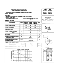 2N6050 datasheet: 60 V, darlington complementary PNP selicon power transistor 2N6050