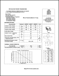 2N6676 datasheet: 450 V, NPN silicon power transistor 2N6676