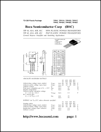 TIP41B datasheet: 80 V, NPN plastic power transistor TIP41B