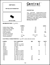 CMPT2907A datasheet: PNP silicon  transistor CMPT2907A