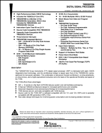 TMS320F206PZ datasheet:  DIGITAL SIGNAL PROCESSOR TMS320F206PZ