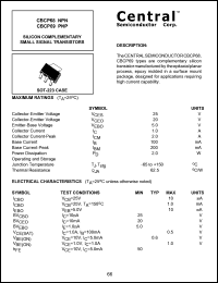 CBCP69 datasheet: PNP silicon complementary small signal transistor CBCP69