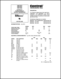 CMKT5087 datasheet: Surface mount PNP silicon transistor CMKT5087