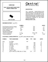 CMPD7000 datasheet: Dual silicon switching diode CMPD7000