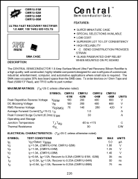 CMR1U-04M datasheet: 400 V, ultra fast recovery rectifier CMR1U-04M