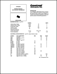 CXT2222A datasheet: 40 V,  surface mount NPN silicon transistor CXT2222A