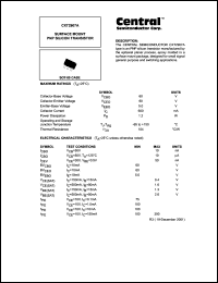 CXT2907A datasheet: 40 V,  surface mount PNP silicon transistor CXT2907A