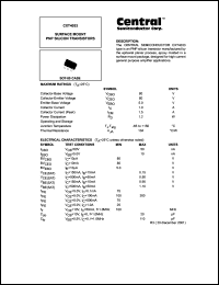 CXT4033 datasheet: Surface mount PNP silicon transistor CXT4033