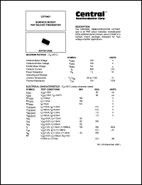 CXT5401 datasheet: Surface mount PNP silicon transistor CXT5401