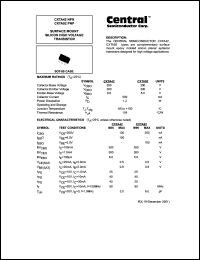 CXTA42 datasheet: Surface mount NPN silicon high voltage transistor CXTA42