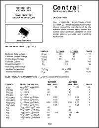 CZT3906 datasheet: Complementary PNP silicon  transistor CZT3906