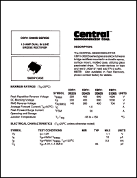 CBR10D040S datasheet: 400 V, Dual in line bridge rectifier CBR10D040S