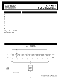 LF43891JC40 datasheet: 9 x 9-bit digital filter. Speed 40ns LF43891JC40