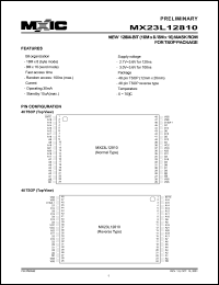 MX23L12810RC-12 datasheet: Access time: 120; 128-Mbit (16M x 8/8M x 16) mask ROM MX23L12810RC-12