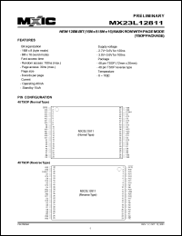 MX23L12811RC-10 datasheet: Access time: 100; 128-Mbit (16M x 8/8M x 16) mask ROM with page mode MX23L12811RC-10