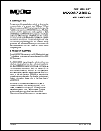 MX98728EC datasheet: Single-chip fast ethernet NIC controller MX98728EC