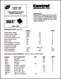 CJD210 datasheet: PNP Complementary silicon power  transistor CJD210