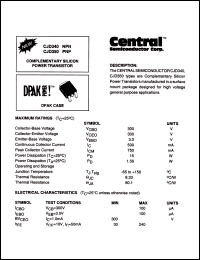 CJD350 datasheet: PNP Complementary silicon power  transistor CJD350