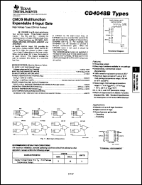 CD4048BE datasheet:  CMOS MULTIFUNCTION EXPANDABLE 8-INPUT GATE CD4048BE