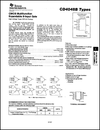CD4048BF3A datasheet:  CMOS MULTIFUNCTION EXPANDABLE 8-INPUT GATE CD4048BF3A