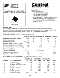 CSHDD8-60 datasheet: 60 V, silicon schottky rectifier single CSHDD8-60