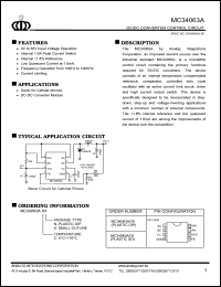 MC34063ACN datasheet: DC/DC converter control circuit MC34063ACN