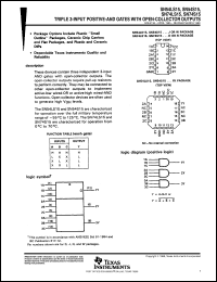 SN54S15J datasheet:  TRIPLE 3-INPUT POSITIVE-AND GATES WITH OPEN-COLLECTOR OUTPUTS SN54S15J