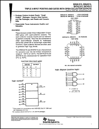 SNJ54S15J datasheet:  TRIPLE 3-INPUT POSITIVE-AND GATES WITH OPEN-COLLECTOR OUTPUTS SNJ54S15J