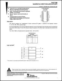 74AC11086N datasheet:  QUADRUPLE 2-INPUT EXCLUSIVE-OR GATES 74AC11086N