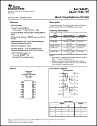 CD74AC86M96 datasheet:  QUAD 2-INPUT EXCLUSIVE-OR GATES CD74AC86M96