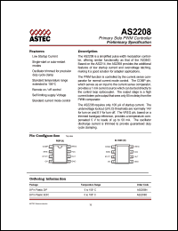 AS2208N datasheet: Primiry side PWM controller AS2208N