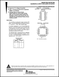 SN74ACT86PWR datasheet:  QUADRUPLE 2-INPUT EXCLUSIVE-OR GATES SN74ACT86PWR