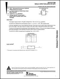 SN74LVC1G86DBVR datasheet:  SINGLE 2-INPUT EXCLUSIVE-OR GATE SN74LVC1G86DBVR