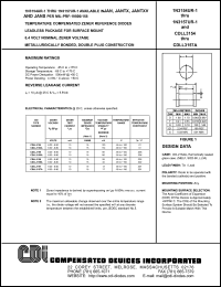 CDLL3157A datasheet: 8.0-8.80 volt temperature compensated zener reference diode CDLL3157A