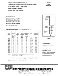 1N4776A datasheet: 8.5 volt temperature compensated zener reference diode 1N4776A