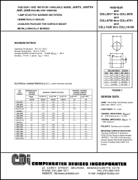 CDLL5818 datasheet: 30 volt (working peak reverse voltage), 1 AMP schottky barrier rectifier CDLL5818